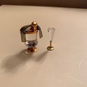 Swarovski champagne bucket and flute